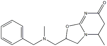 2,3,5,6-Tetrahydro-2-[[benzyl(methyl)amino]methyl]-5-methyl-7H-oxazolo[3,2-a]pyrimidin-7-one 结构式