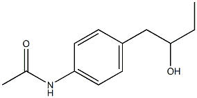 4'-(2-ヒドロキシブチル)アセトアニリド 化学構造式