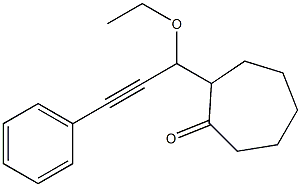 2-(1-Ethoxy-3-phenyl-2-propynyl)cycloheptanone Structure