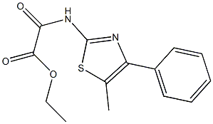 2-[[4-Phenyl-5-methylthiazol-2-yl]amino]-2-oxoacetic acid ethyl ester Structure