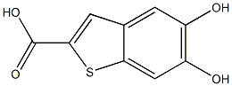 5,6-Dihydroxybenzo[b]thiophene-2-carboxylic acid,,结构式