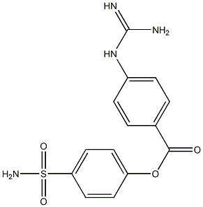 4-[(Aminoiminomethyl)amino]benzoic acid 4-(aminosulfonyl)phenyl ester Structure