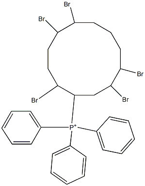 (2,5,6,10,11-ペンタブロモシクロドデシル)トリフェニルホスホニウム 化学構造式