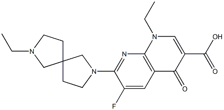 1-Ethyl-6-fluoro-7-(7-ethyl-2,7-diazaspiro[4.4]nonan-2-yl)-1,4-dihydro-4-oxo-1,8-naphthyridine-3-carboxylic acid