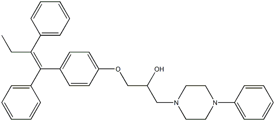 1-[3-[4-(1,2-Diphenyl-1-butenyl)phenoxy]-2-hydroxypropyl]-4-phenylpiperazine Structure