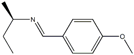 [R,(-)]-N-(p-Methoxybenzylidene)-1-methyl-1-propanamine Struktur