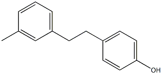 4-[2-(3-メチルフェニル)エチル]フェノール 化学構造式