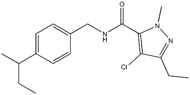 N-(4-sec-Butylbenzyl)-1-methyl-3-ethyl-4-chloro-1H-pyrazole-5-carboxamide Structure