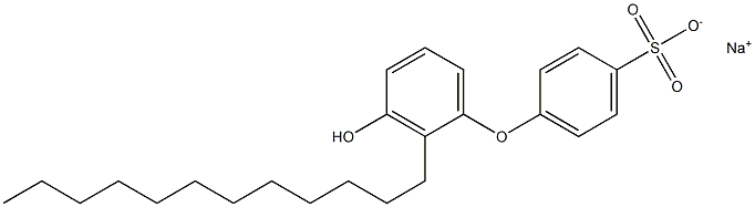 3'-Hydroxy-2'-dodecyl[oxybisbenzene]-4-sulfonic acid sodium salt Struktur