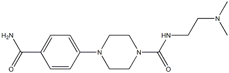 N-(2-Dimethylaminoethyl)-4-[4-carbamoylphenyl]piperazine-1-carboxamide Structure