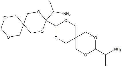 3,3'-Bis(1-aminoethyl)-3,9'-bi[2,4,8,10-tetraoxaspiro[5.5]undecane] 结构式