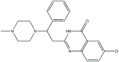 6-Chloro-2-[2-(4-methyl-1-piperazinyl)-2-phenylethyl]quinazolin-4(3H)-one Structure