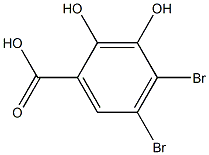 4,5-ジブロモ-2,3-ジヒドロキシ安息香酸 化学構造式