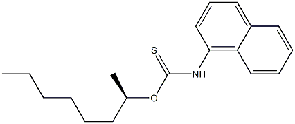 (-)-N-(1-Naphthalenyl)thiocarbamic acid O-[(R)-1-methylheptyl] ester Structure