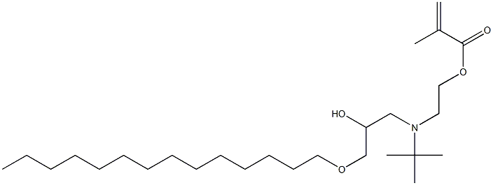 2-メチルプロペン酸2-[(1,1-ジメチルエチル)[2-ヒドロキシ-3-(テトラデシルオキシ)プロピル]アミノ]エチル 化学構造式