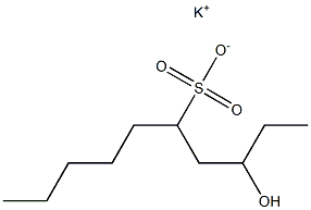 3-Hydroxydecane-5-sulfonic acid potassium salt Struktur