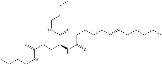 N2-(6-Dodecenoyl)-N1,N5-dibutylglutaminamide Struktur