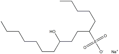 9-Hydroxyhexadecane-6-sulfonic acid sodium salt,,结构式