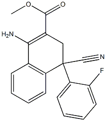 1-Amino-4-cyano-3,4-dihydro-4-(2-fluorophenyl)naphthalene-2-carboxylic acid methyl ester