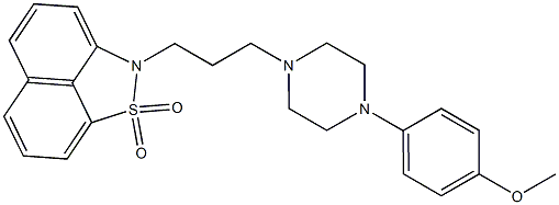2-[3-[4-(4-Methoxyphenyl)-1-piperazinyl]propyl]-2H-naphth[1,8-cd]isothiazole 1,1-dioxide 结构式