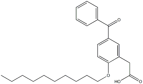 2-(Decyloxy)-5-[benzoyl]benzeneacetic acid