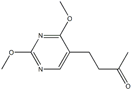 5-(3-オキソブチル)-2,4-ジメトキシピリミジン 化学構造式