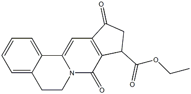 5,6,8,9,10,11-Hexahydro-8,11-dioxobenzo[a]cyclopenta[g]quinolizine-9-carboxylic acid ethyl ester,,结构式