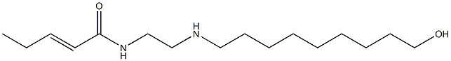 N-[2-[(9-ヒドロキシノニル)アミノ]エチル]-2-ペンテンアミド 化学構造式