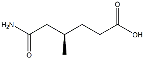 [R,(+)]-5-Carbamoyl-4-methylvaleric acid Structure