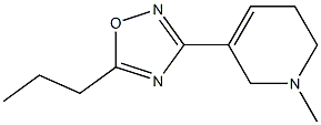 5-プロピル-3-[(1,2,5,6-テトラヒドロ-1-メチルピリジン)-3-イル]-1,2,4-オキサジアゾール 化学構造式