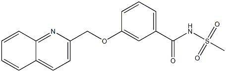 3-(2-Quinolinylmethoxy)-N-(methylsulfonyl)benzamide Struktur