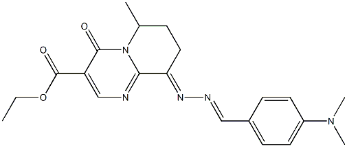 9-[2-(4-Dimethylaminobenzylidene)hydrazono]-6-methyl-6,7,8,9-tetrahydro-4-oxo-4H-pyrido[1,2-a]pyrimidine-3-carboxylic acid ethyl ester