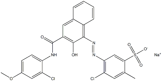 4-Chloro-2-methyl-5-[[3-[[(2-chloro-4-methoxyphenyl)amino]carbonyl]-2-hydroxy-1-naphtyl]azo]benzenesulfonic acid sodium salt