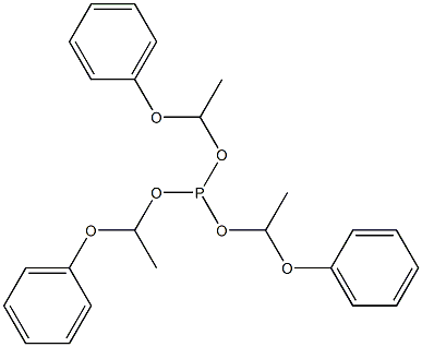 Phosphorous acid tris(1-phenoxyethyl) ester Structure