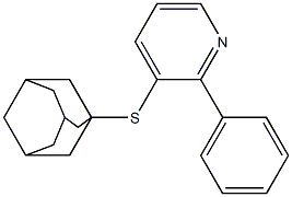 3-[(アダマンタン-1-イル)チオ]-2-フェニルピリジン 化学構造式