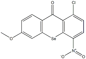 6-メトキシ-1-クロロ-4-ニトロ-9H-セレノキサンテン-9-オン 化学構造式