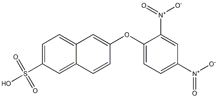 6-(2,4-Dinitrophenoxy)-2-naphthalenesulfonic acid Structure