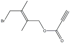Propynoic acid (2E)-4-bromo-2,3-dimethyl-2-butenyl ester Structure