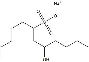 8-Hydroxydodecane-6-sulfonic acid sodium salt Structure