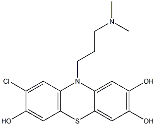 8-クロロ-10-[3-(ジメチルアミノ)プロピル]-10H-フェノチアジン-2,3,7-トリオール 化学構造式