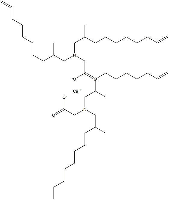 Bis[N,N-bis(2-methyl-9-decenyl)glycine]calcium salt,,结构式