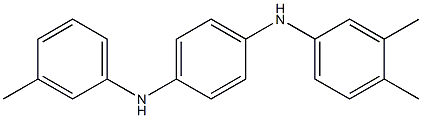 N-(3,4-Dimethylphenyl)-N'-(3-methylphenyl)-p-phenylenediamine Structure