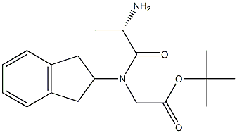 2-[Alanyl(indan-2-yl)amino]acetic acid tert-butyl ester 结构式