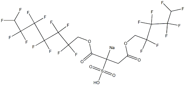 2-Sodiosulfosuccinic acid 1-(2,2,3,3,4,4,5,5,6,6,7,7-dodecafluoroheptyl)4-(2,2,3,3,4,4,5,5-octafluoropentyl) ester Structure