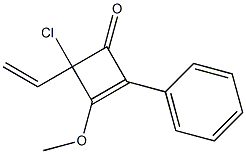 2-Phenyl-4-vinyl-4-chloro-3-methoxycyclobuta-2-en-1-one,,结构式