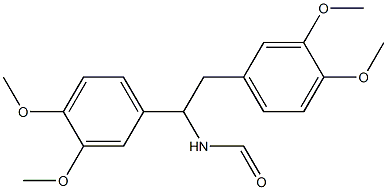 N-[α-(3,4-ジメトキシフェニル)-3,4-ジメトキシフェネチル]ホルムアミド 化学構造式