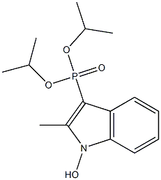 3-[イソプロポキシ(イソプロポキシ)ホスフィニル]-2-メチル-1-ヒドロキシ-1H-インドール 化学構造式