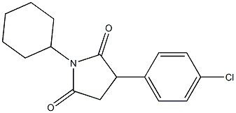 1-Cyclohexyl-3-(4-chlorophenyl)pyrrolidine-2,5-dione,,结构式