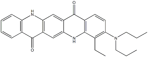 3-(Dipropylamino)-4-ethyl-5,12-dihydroquino[2,3-b]acridine-7,14-dione Struktur