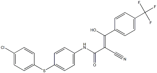2-Cyano-3-hydroxy-3-[4-trifluoromethylphenyl]-N-[4-(4-chlorophenylthio)phenyl]acrylamide|